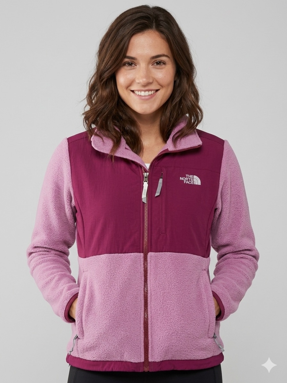 The North Face Denali Polartec Fleece Jacket Purple Magenta Womens Large